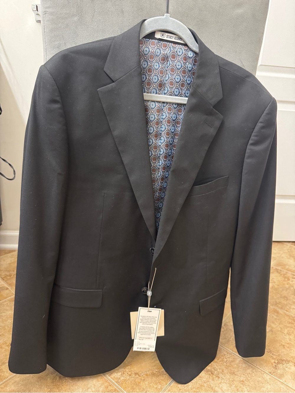 Stacy Adams Black Men's Single-Breasted Sport Coat